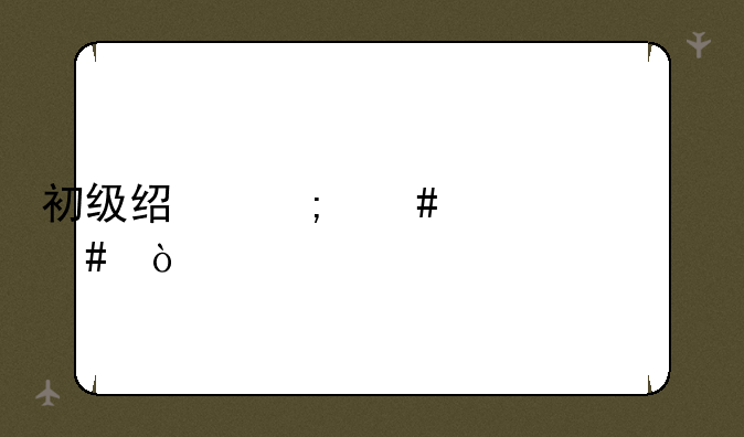 初级经济师考什么？
